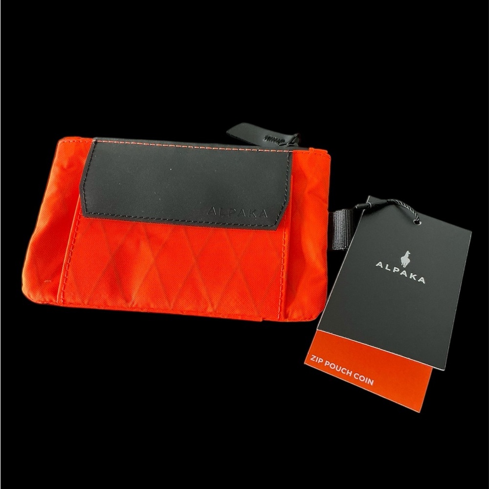 Red and Black Zip Pouch Coin Pouch by Alpaka Gear